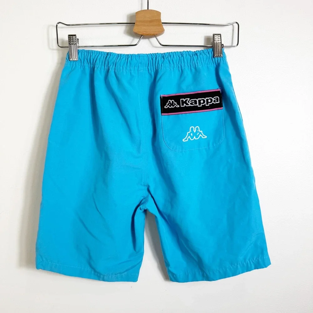 Kappa Swim Trunks Boys Size 12 Blue Logo Drawstring Board Shorts